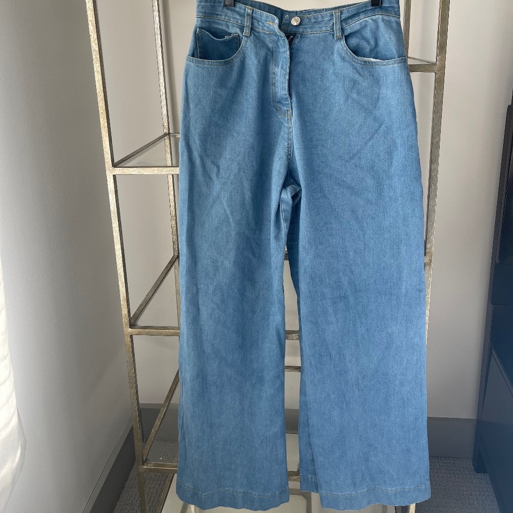 Mistress Rocks Wide Leg Denim Jeans